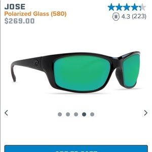 Men’s Costa Sunglasses with Case and neck cord